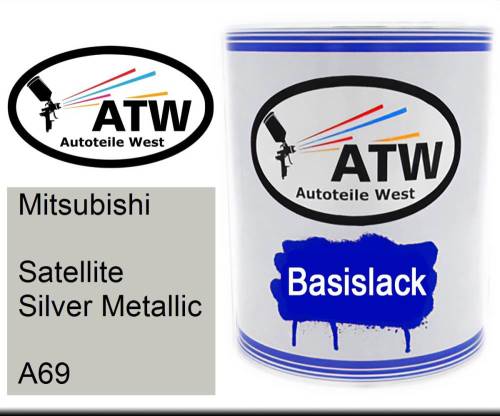 Mitsubishi, Satellite Silver Metallic, A69: 1L Lackdose, von ATW Autoteile West.